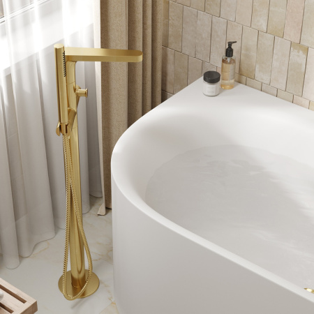 Смеситель для ванны WasserKRAFT Schunter 8221 золото