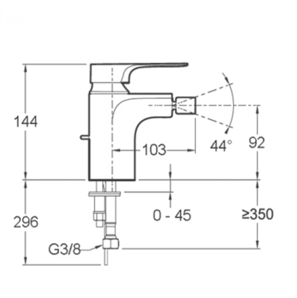 Смеситель для биде Jacob Delafon Aleo+ E72317-CP хром