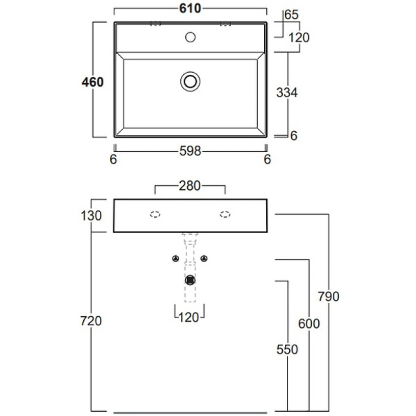 Раковина Simas Agile 61 AG61 bi*1