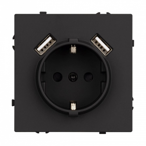 Розетка с заземлением и 2хUSB type A, без рамки Arlight SCT 054289