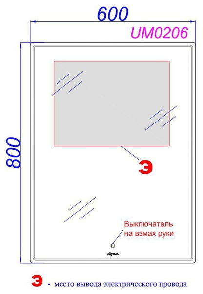 Зеркало Aqwella 60 UM0206
