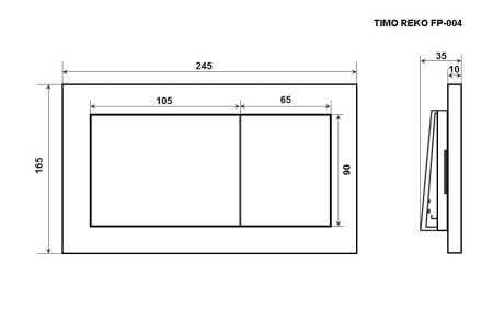 Кнопка смыва Timo Reko FP-004MB