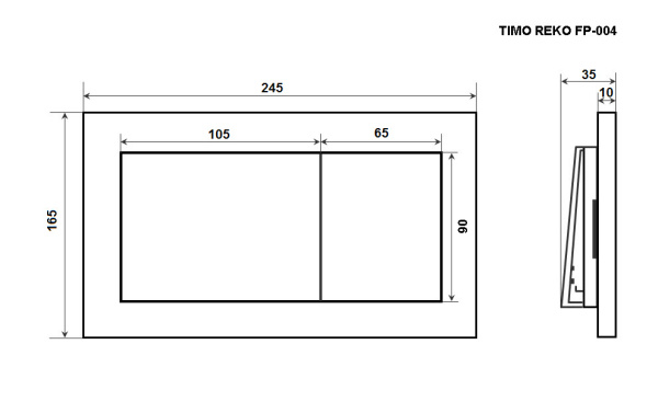 Кнопка смыва Timo Reko FP-004W