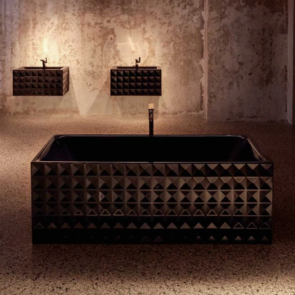 Ванна стальная Bette Loft Ornament 3172-056 CFXX6A 181x81 см, отдельностоящая, черный глянец