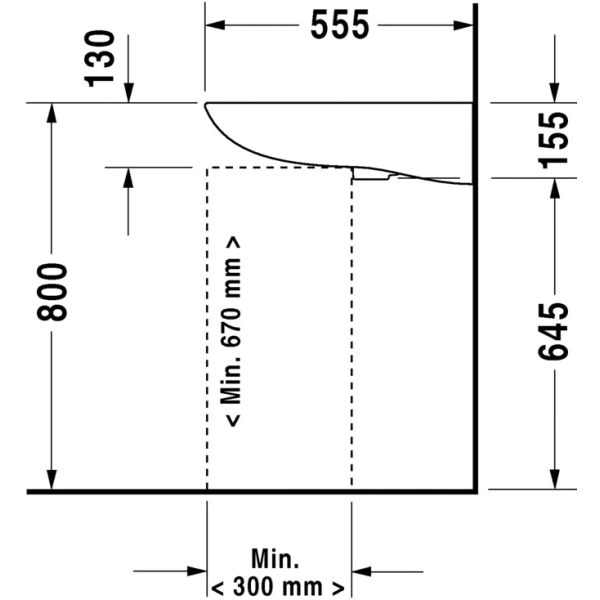 Раковина 60x55 см Duravit D-Code 23126000002