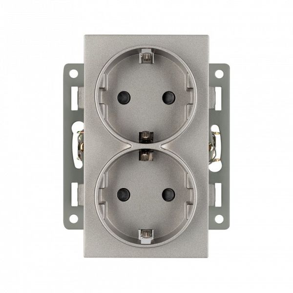 Розетка двойная с заземлением, без рамки Arlight SCT 043766