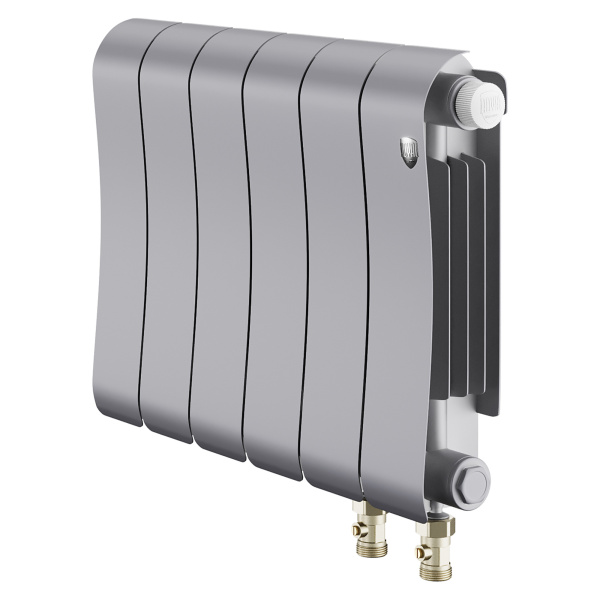 Радиатор биметаллический Royal Thermo Infinity 300 Silver Satin VR80 - 6 секц.