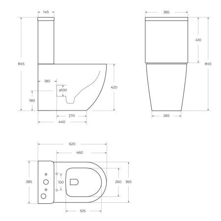 Унитаз-компакт безободковый BelBagno AMANDA BB051CPR с сиденьем BB076SC