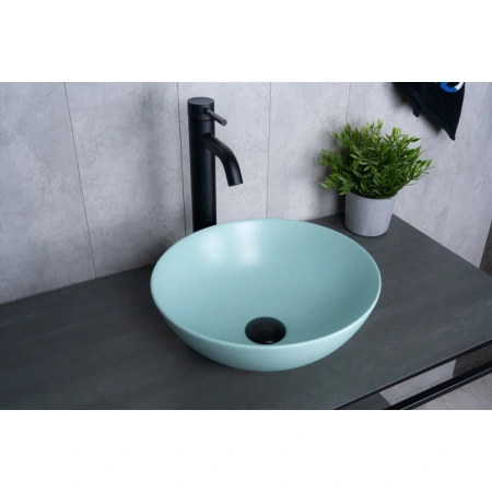 Раковина-чаша GID 9081tifm 36x36 см, накладная, бирюзовый матовый