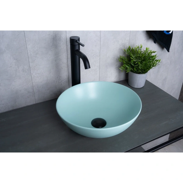 Раковина-чаша GID 9081tifm 36x36 см, накладная, бирюзовый матовый