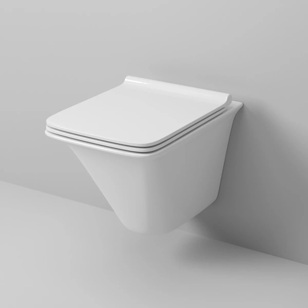 Унитаз подвесной Grossman GR-4413S безободковый, с сиденьем микролифт, белый