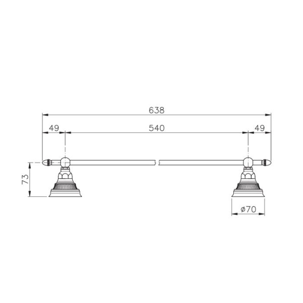 Полотенцедержатель Nicolazzi Impero 54 1486CR36
