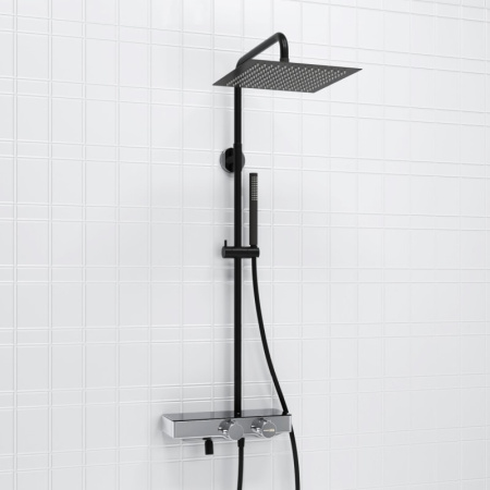 Душевая стойка WasserKRAFT A114.162.217.CB Thermo черный