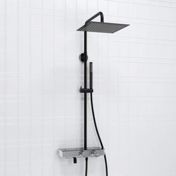 Душевая стойка WasserKRAFT A114.162.217.CB Thermo черный