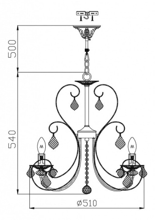 Подвесная люстра Maytoni Princess ARM270-05-R
