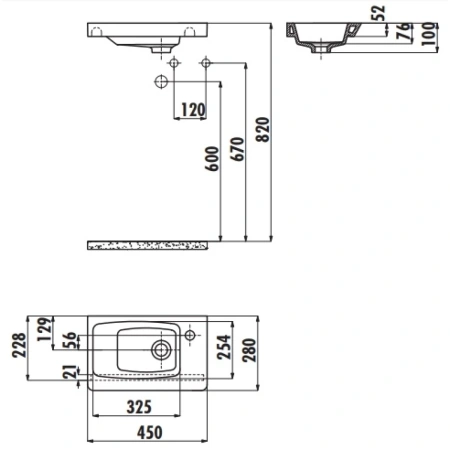 Раковина 45x28 см Creavit Memory MY045-00CB00E-0000