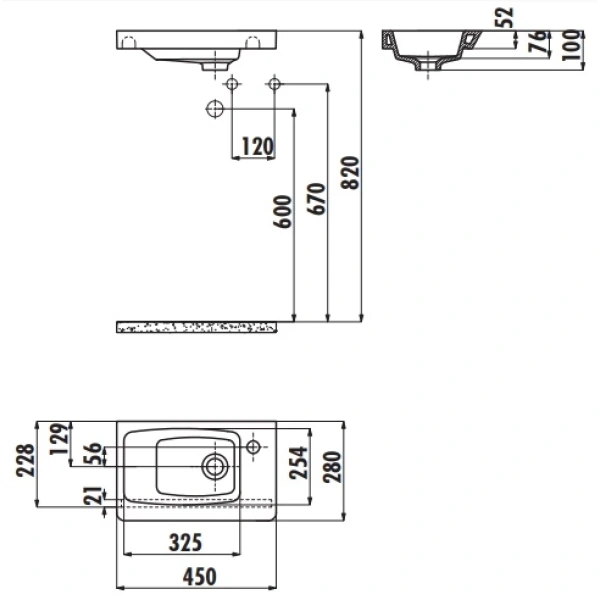 Раковина 45x28 см Creavit Memory MY045-00CB00E-0000