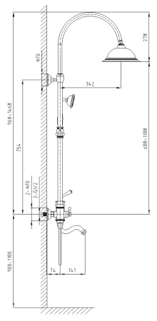 Душевая стойка Timo Adelia SX-6010/00