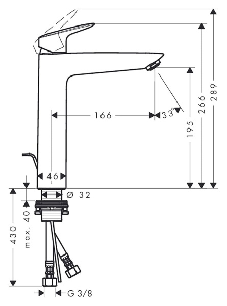 Смеситель для раковины hansgrohe Logis 71090000