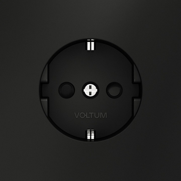 Розетка с заземлением и со шторкой без рамки Voltum S70 VLS040208