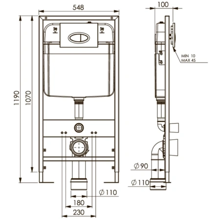 Инсталляция для унитаза Boheme 666