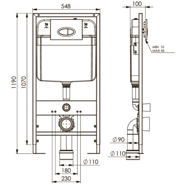 Инсталляция для унитаза Boheme 666