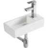 Раковина CeramaLux 9272L 36,5x18 см L, рукомойник, белый