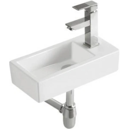 Раковина CeramaLux 9272L 36,5x18 см L, рукомойник, белый