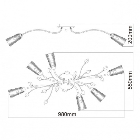 Потолочная люстра MW-Light Восторг 15 242015206