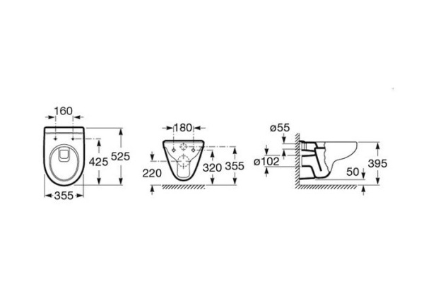 Подвесной унитаз Roca Victoria 34630300R