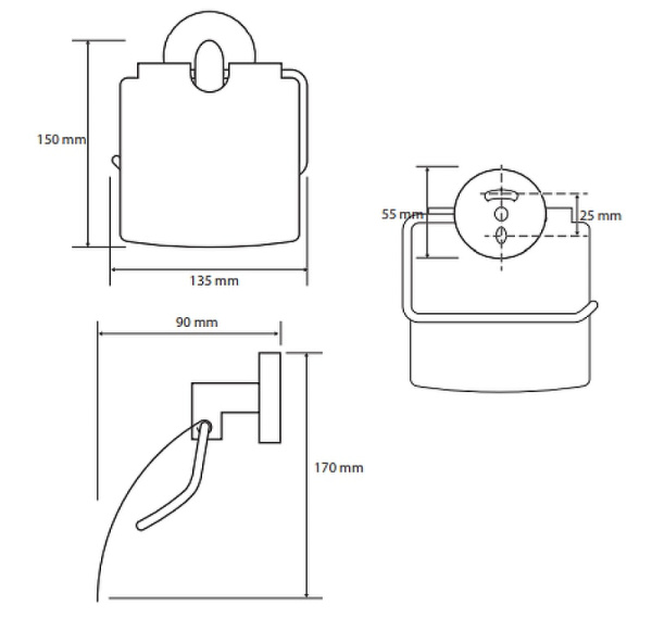 Держатель бумаги Bemeta Omega 104212012