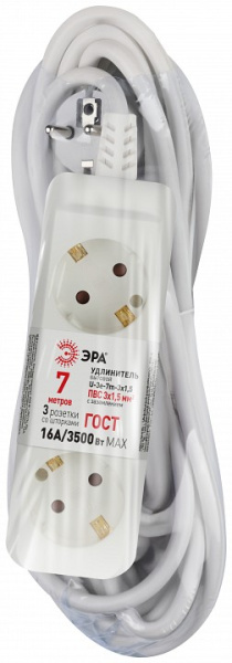 Удлинитель Эра  U-3e-7m-3x1,5