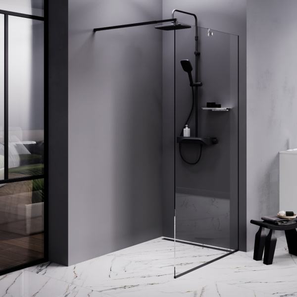 Душевая перегородка AM.PM Func 100 W84WI-100-F1-BTE черная