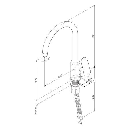Смеситель для кухни AM.PM Like F8007100