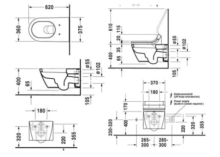 Подвесной унитаз Duravit Starck 2 25330900001-WG
