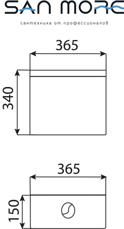 Бачок для унитаза San More Fiaba SMT971905, белый