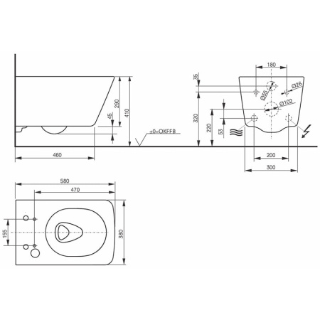 Подвесной унитаз TOTO Washlet SX CW522ERY#XW