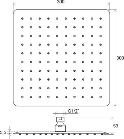 Верхний душ Ravak X07P016