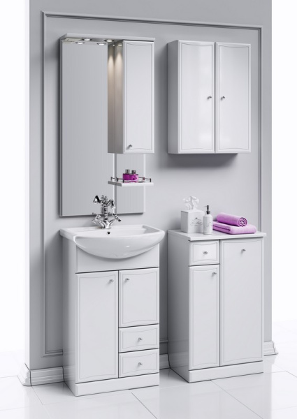 Шкаф напольный AQWELLA Barcelona 50 (Ba.03.05) белый