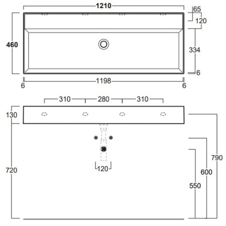 Раковина Simas Agile 120 AG121 bi*0