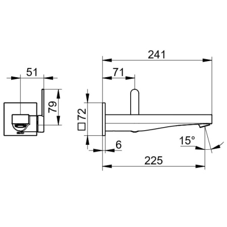 Смеситель для раковины Keuco IXMO Flat 59516011302