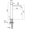 Смеситель для раковины Huber Lynox LX003544D1 сталь