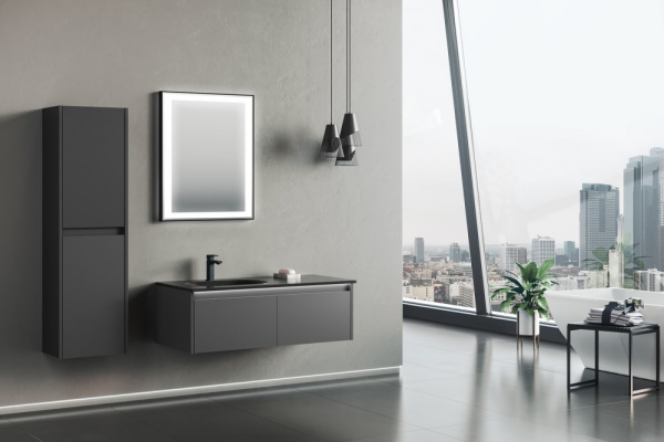 Зеркало Orka Lisbon TR3001 65 4000118 c подсветкой черное матовое