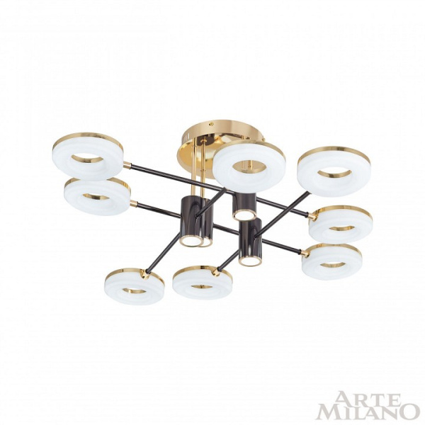 Потолочная люстра Arte Milano Ferrara-71399 271399/8 BK/GD