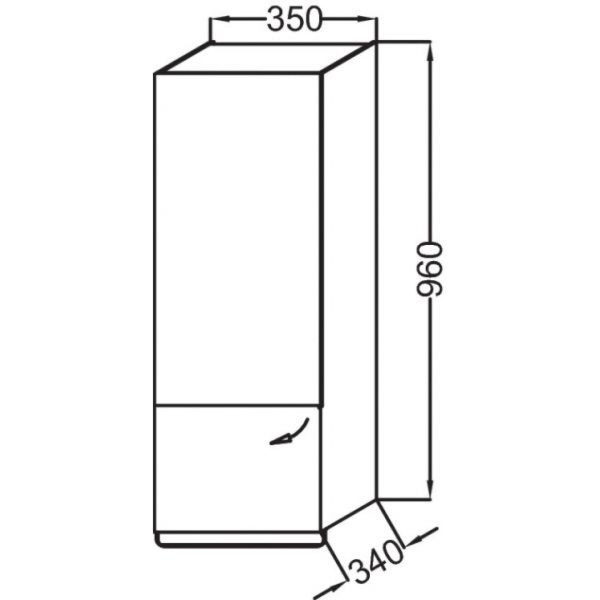 Шкаф-пенал Jacob Delafon Odeon Up EB893G-N14 серый антрацит