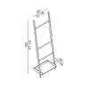 Полотенцедержатель Agape Stairs ACOM0532NG серый
