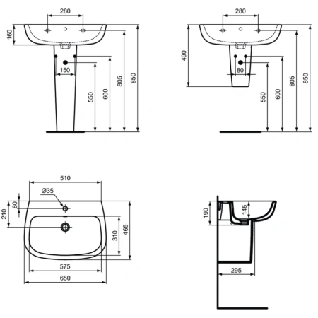 Раковина 65x46,5 см Ideal Standard Esedra T279701