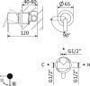 Смеситель для душа Cezares Leaf LEAF-DIM-L-01