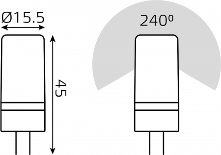 Лампа светодиодная Gauss Elementary G4 5Вт 4100K 18025