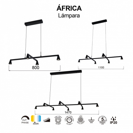 Подвесная люстра Mantra Africa 9408
